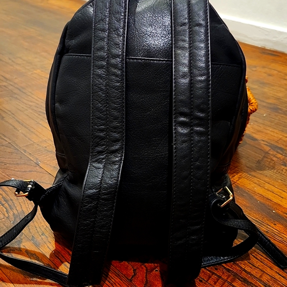 Margot Black Leather Backpack - image 3